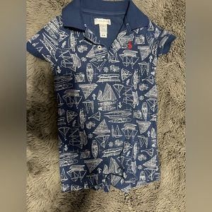 Blue sailor boat Polo onesie